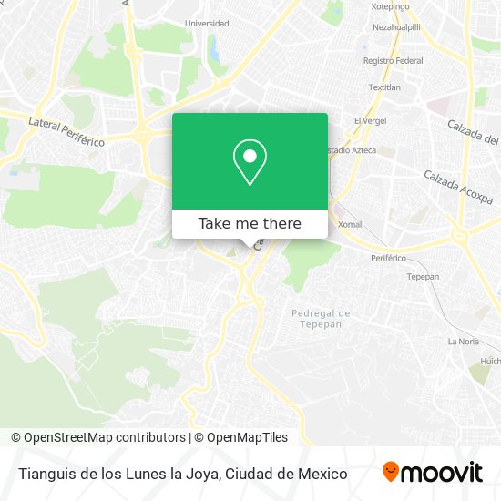 Mapa de Tianguis de los Lunes la Joya