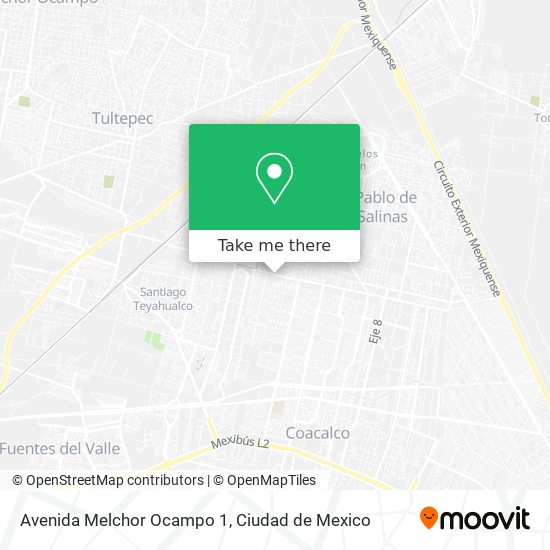 Avenida Melchor Ocampo 1 map