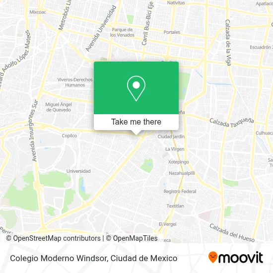 Colegio Moderno Windsor map