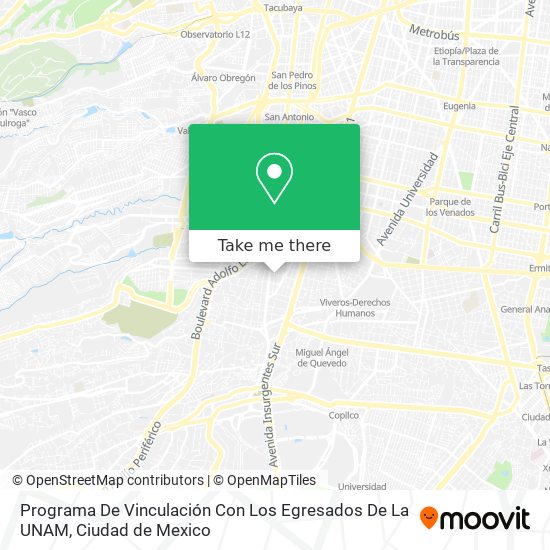 Programa De Vinculación Con Los Egresados De La UNAM map