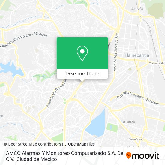 AMCO Alarmas Y Monitoreo Computarizado S.A. De C.V. map