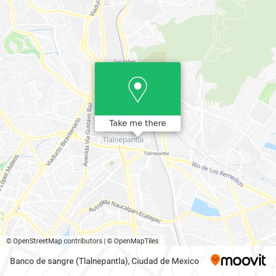 Mapa de Banco de sangre (Tlalnepantla)