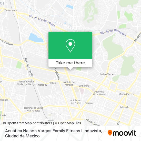 Acuática Nelson Vargas  Family Fitness Lindavista map