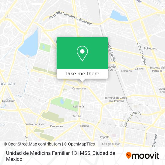 Unidad de Medicina Familiar 13 IMSS map