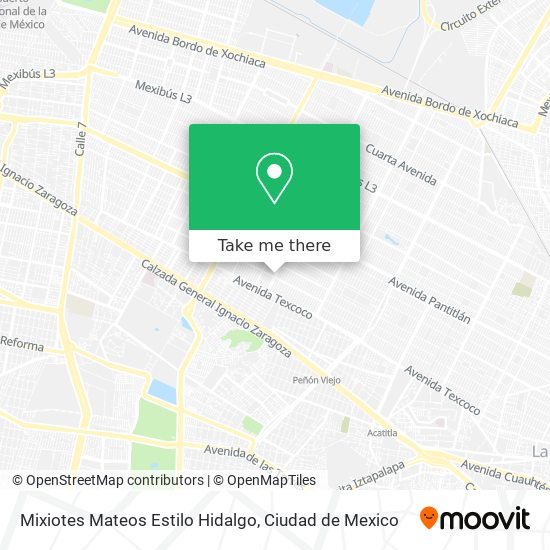 Mixiotes Mateos Estilo Hidalgo map