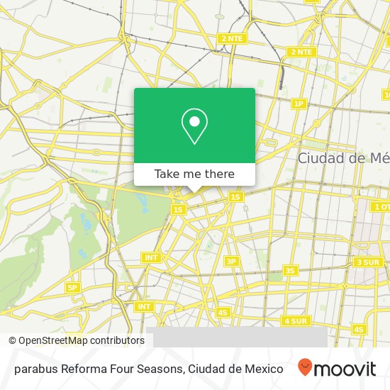 Mapa de parabus Reforma Four Seasons