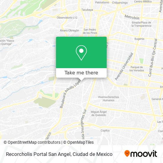Recorcholis Portal San Angel map