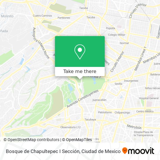 Mapa de Bosque de Chapultepec I Sección