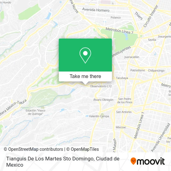 Tianguis De Los Martes Sto Domingo map
