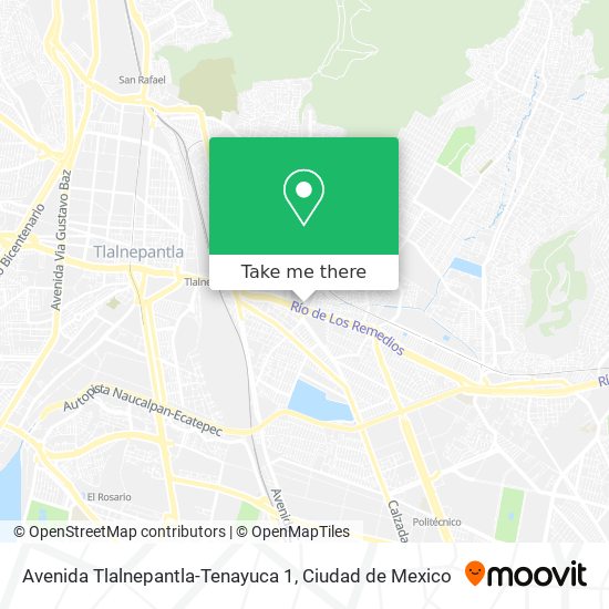 Avenida Tlalnepantla-Tenayuca 1 map