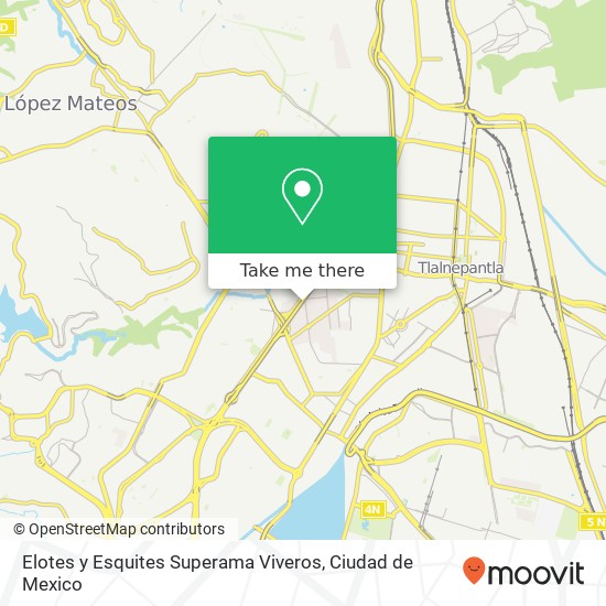 Elotes y Esquites Superama Viveros map