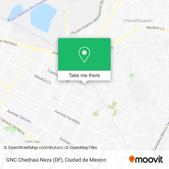 GNC Chedraui Neza (DF) map