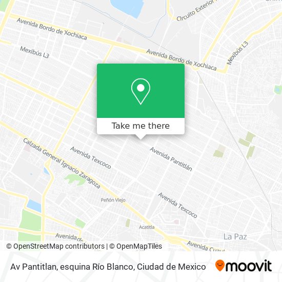 Av Pantitlan, esquina Río Blanco map