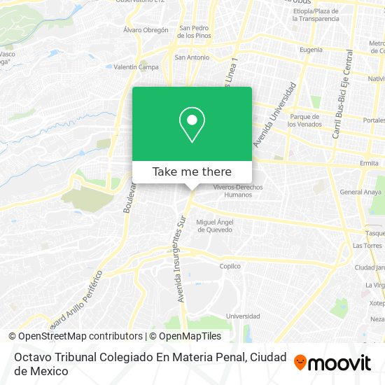 Mapa de Octavo Tribunal Colegiado En Materia Penal