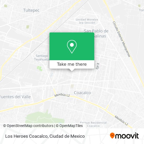 Mapa de Los Heroes Coacalco