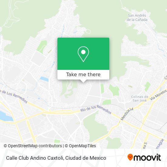Mapa de Calle Club Andino Caxtoli