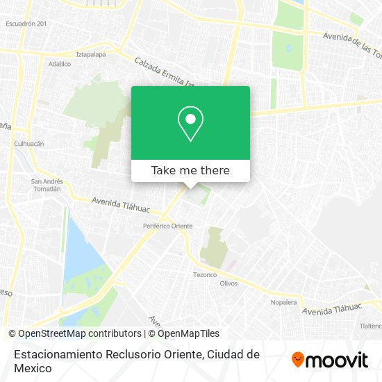 Mapa de Estacionamiento Reclusorio Oriente