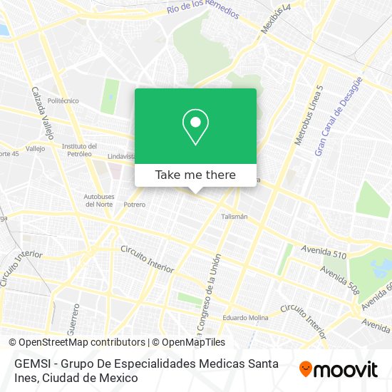 GEMSI - Grupo De Especialidades Medicas Santa Ines map