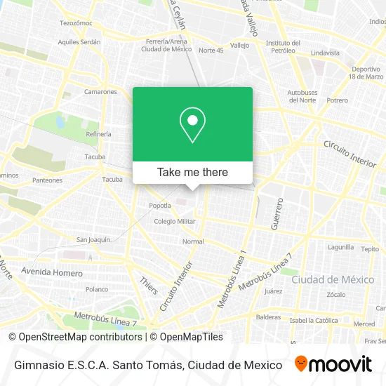Gimnasio E.S.C.A. Santo Tomás map