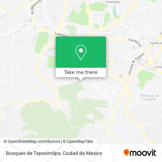 Bosques de Tepeximilpa map