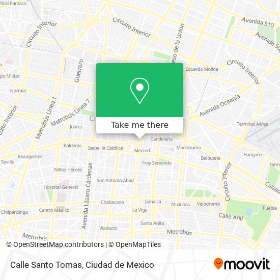 Mapa de Calle Santo Tomas
