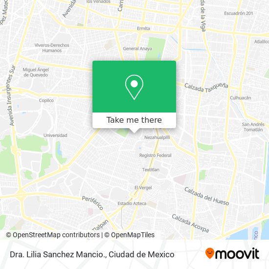 Dra. Lilia Sanchez Mancio. map