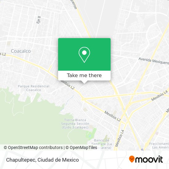 How to get to Chapultepec in Tultepec by Bus or Train?