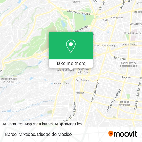 Barcel Mixcoac map