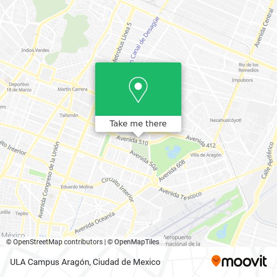 Mapa de ULA Campus Aragón