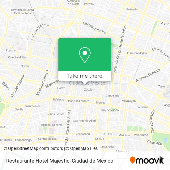 Mapa de Restaurante Hotel Majestic