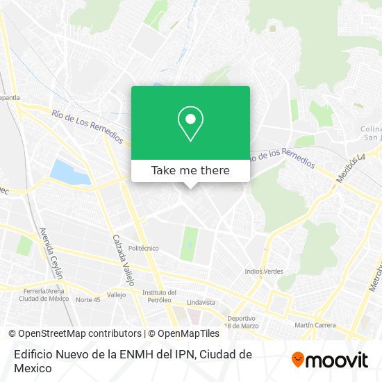 Mapa de Edificio Nuevo de la ENMH del IPN