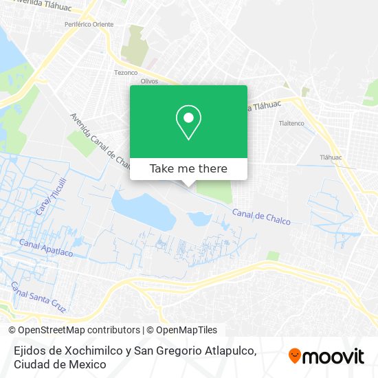 Ejidos de Xochimilco y San Gregorio Atlapulco map