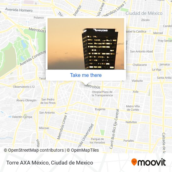 Torre AXA México map