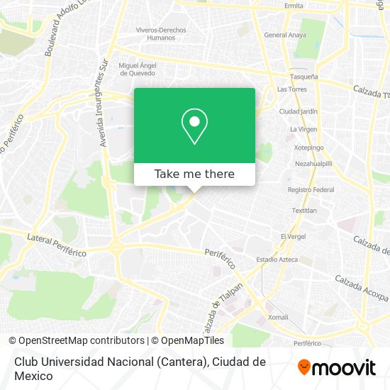 Club Universidad Nacional (Cantera) map