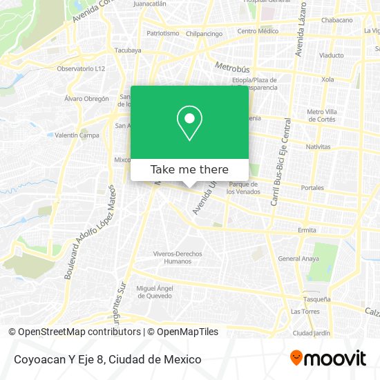 Coyoacan Y Eje 8 map