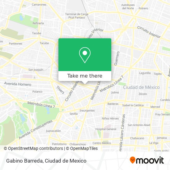 Mapa de Gabino Barreda