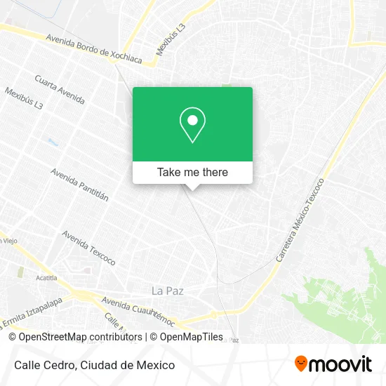 Mapa de Calle Cedro