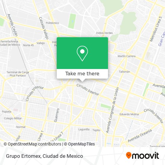 Grupo Ertomex map