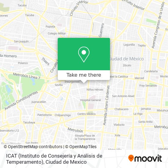 ICAT (Instituto de Consejería y Análisis de Temperamento) map