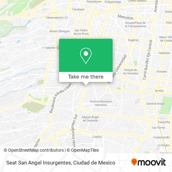 Mapa de Seat San Angel Insurgentes