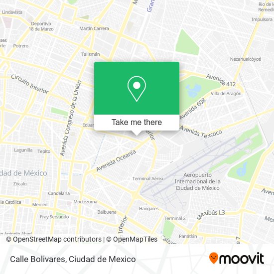 Calle Bolivares map
