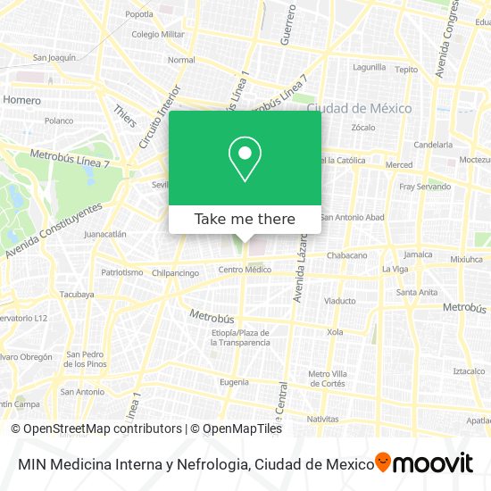 MIN Medicina Interna y Nefrologia map