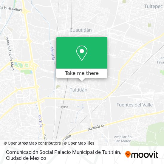 Comunicación Social Palacio Municipal de Tultitlán map