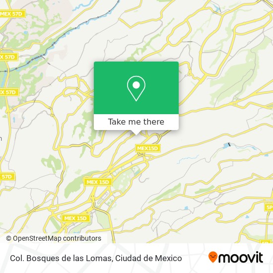 Col. Bosques de las Lomas map