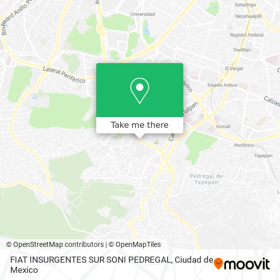 FIAT INSURGENTES SUR SONI PEDREGAL map