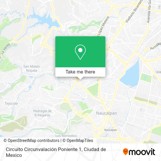 Mapa de Circuito Circunvalación Poniente 1