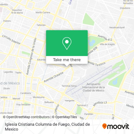 Mapa de Iglesia Cristiana Columna de Fuego