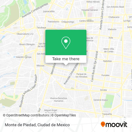 Monte de Piedad map