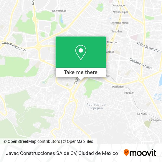 Mapa de Javac Construcciones SA de CV
