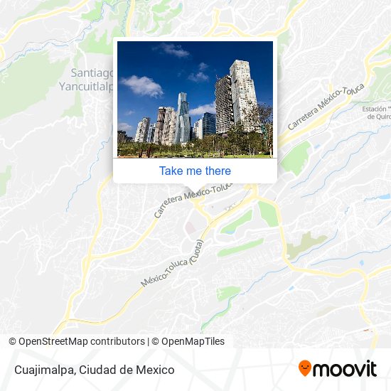 How to get to Cuajimalpa in Huixquilucan by Bus or Metro?